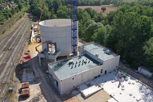 Suivi production chantier industriel Condat-sur-Vézère bâtiment silo stockage Vinci Construction